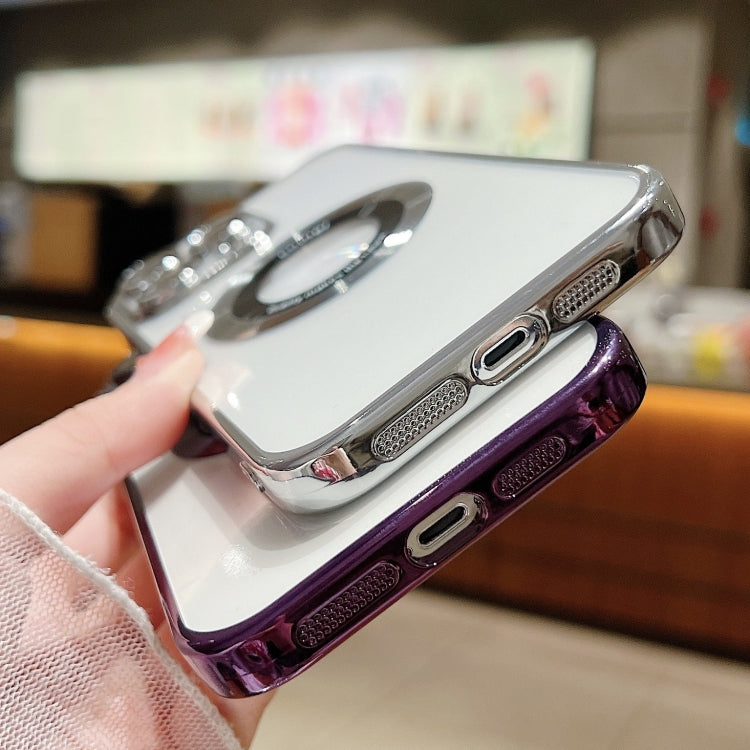 For iPhone 16 Plus Electroplating Magsafe TPU Phone Case(Black) - iPhone 16 Plus Cases by PMC TechLife | Online Shopping South Africa | PMC TechLife | Buy Now Pay Later Mobicred