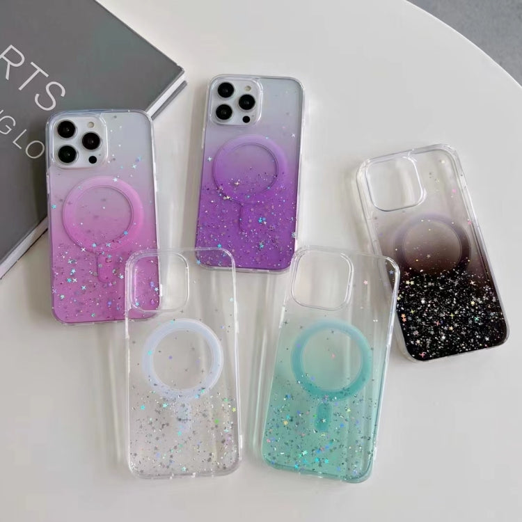 For iPhone 11 Pro MagSafe Glitter Hybrid Clear TPU Phone Case(White) - iPhone 11 Pro Cases by PMC Jewellery | Online Shopping South Africa | PMC Jewellery