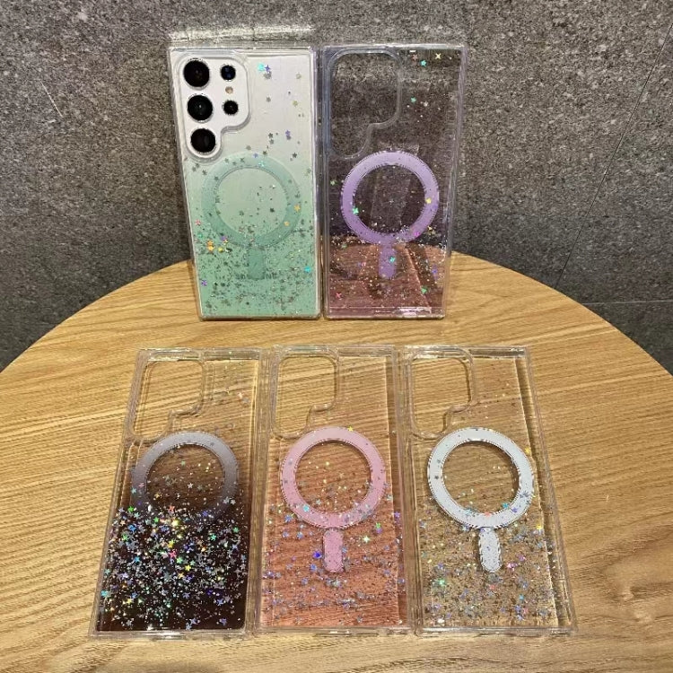 For Samsung Galaxy S22 5G Magsafe Glitter TPU Phone Protective Case(Green) - Galaxy S22 5G Cases by PMC TechLife | Online Shopping South Africa | PMC TechLife