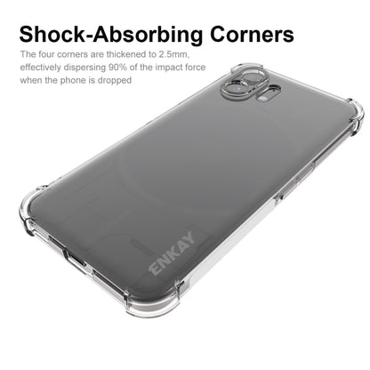 For Nothing Phone 2 ENKAY Transparent TPU Shockproof Phone Case with Glass Film - More Brand by ENKAY | Online Shopping South Africa | PMC Jewellery | Buy Now Pay Later Mobicred