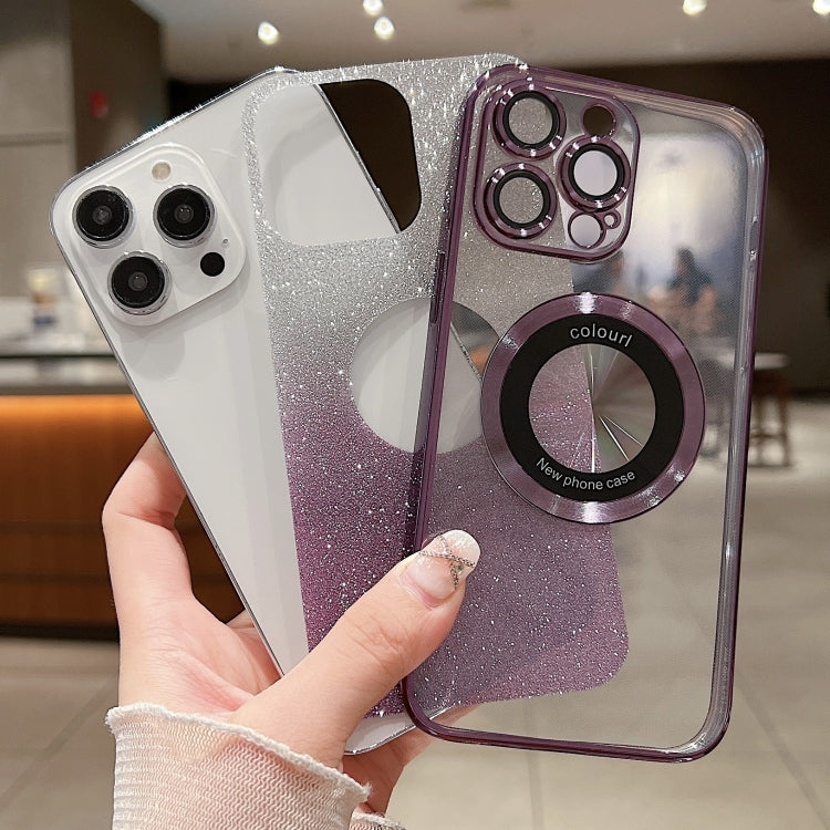 For iPhone 15 Gradient Glitter Electroplating MagSafe TPU Phone Case(Blue) - free shipping - PMC TechLife - Order now!