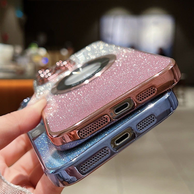 For iPhone 11 MagSafe Gradient Glitter Electroplating TPU Phone Case(Rose) - iPhone 11 Cases by PMC Jewellery | Online Shopping South Africa | PMC Jewellery