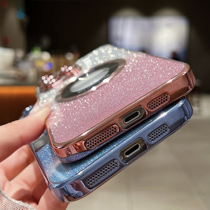 For iPhone 14 Pro Max MagSafe Gradient Glitter Electroplating TPU Phone Case(Blue) - iPhone 14 Pro Max Cases by PMC Jewellery | Online Shopping South Africa | PMC Jewellery