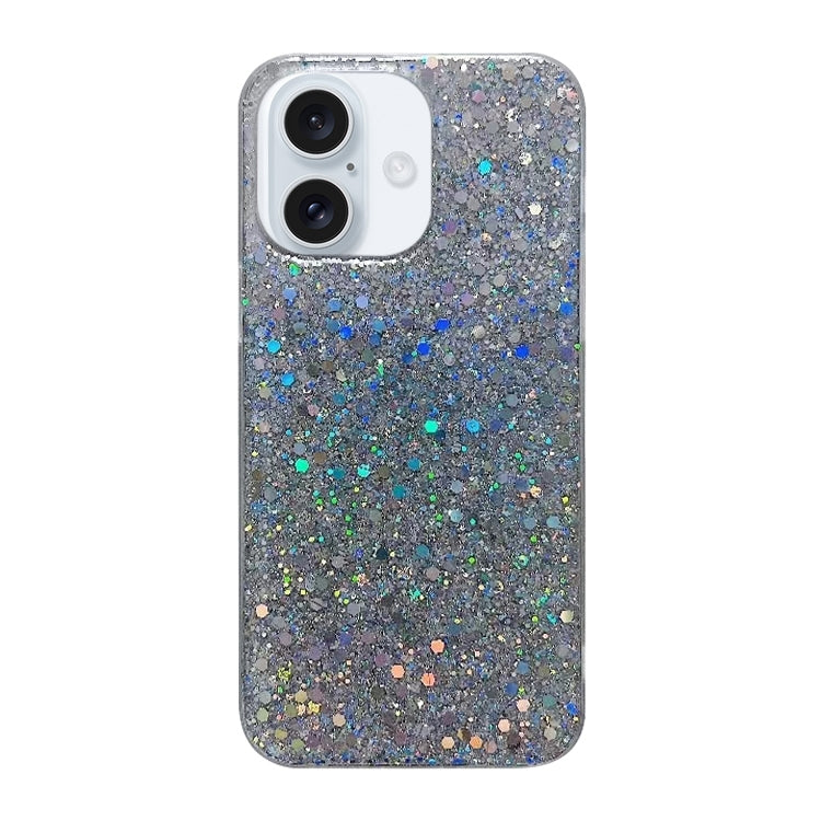 For iPhone 16 Plus Glitter Sequins Epoxy TPU Phone Case(Silver) - iPhone 16 Plus Cases by PMC Jewellery | Online Shopping South Africa | PMC Jewellery | Buy Now Pay Later Mobicred