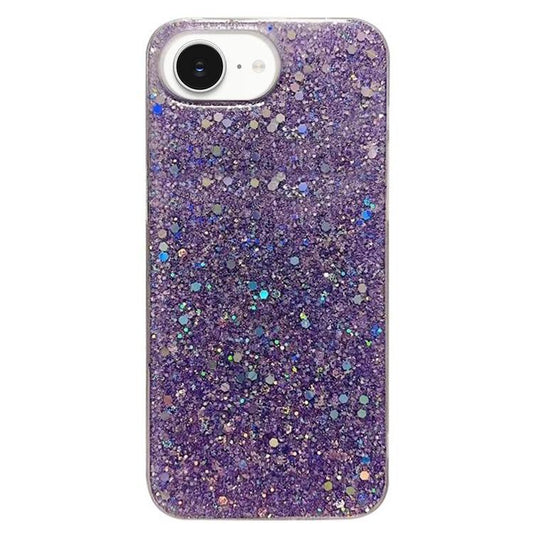 For iPhone 16e Glitter Sequins Epoxy TPU Phone Case(Purple) - iPhone 16e Cases by PMC Jewellery | Online Shopping South Africa | PMC Jewellery | Buy Now Pay Later Mobicred