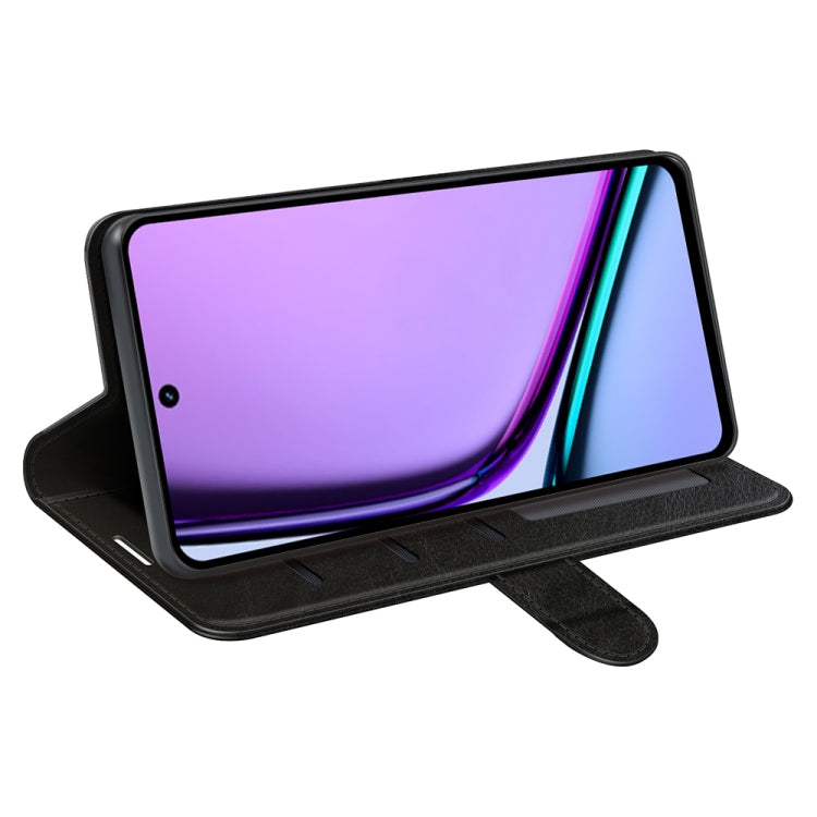 For Realme C67 4G R64 Texture Horizontal Flip Leather Phone Case(Black) - C67 Cases by PMC TechLife | Online Shopping South Africa | PMC TechLife | Buy Now Pay Later Mobicred