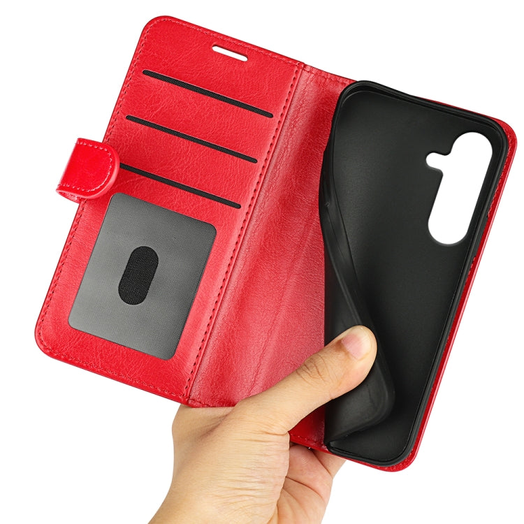 For Samsung Galaxy S25+ 5G R64 Texture Horizontal Flip Leather Phone Case(Red) - Galaxy S25+ 5G Cases by PMC Jewellery | Online Shopping South Africa | PMC Jewellery | Buy Now Pay Later Mobicred