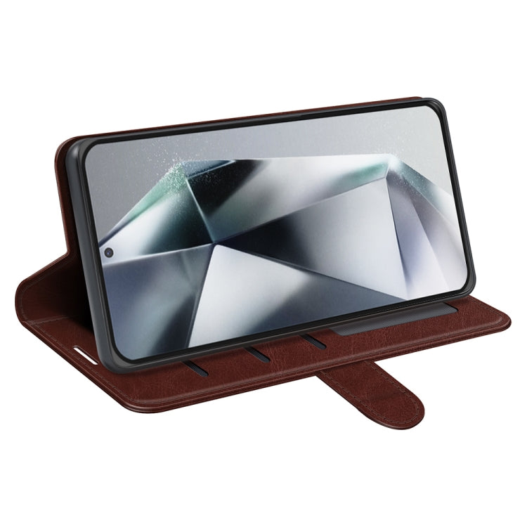For Samsung Galaxy S25 Ultra 5G R64 Texture Horizontal Flip Leather Phone Case(Brown) - Galaxy S25 Ultra 5G Cases by PMC Jewellery | Online Shopping South Africa | PMC Jewellery | Buy Now Pay Later Mobicred