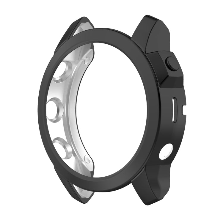 For Garmin Epix Pro 51mm Half Package Electroplated TPU Watch Protective Case(Black) - Watch Cases by PMC TechLife | Online Shopping South Africa | PMC TechLife