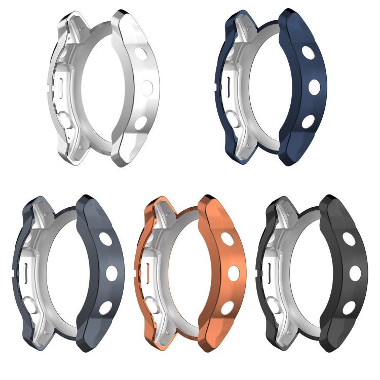 For Garmin Epix Pro 47mm Half Package Electroplated TPU Watch Protective Case(Gold) - Watch Cases by PMC TechLife | Online Shopping South Africa | PMC TechLife