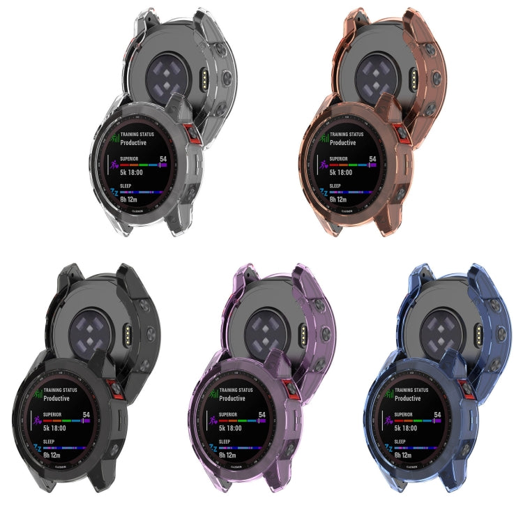 For Garmin Epix Pro 42mm Half-Package TPU Watch Protective Case(Transparent) - Watch Cases by PMC TechLife | Online Shopping South Africa | PMC TechLife | Buy Now Pay Later Mobicred