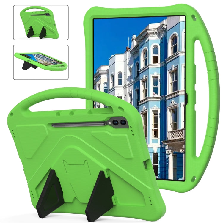 For Samsung Galaxy Tab S10 Ultra 14.6 EVA Shockproof Tablet Case with Holder(Green) - Tab S10 Ultra Cases by PMC Jewellery | Online Shopping South Africa | PMC Jewellery | Buy Now Pay Later Mobicred