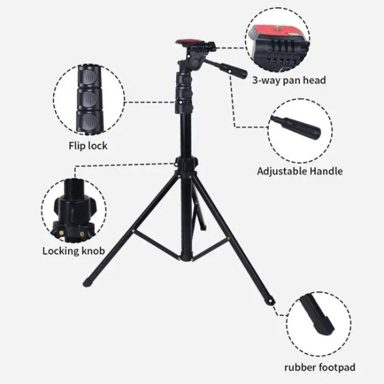 JMARY KP2206 Multi-functional Adjustable Portable Camera Tripod 1.7m Floor Stand - Tripods by Jmary | Online Shopping South Africa | PMC TechLife | Buy Now Pay Later Mobicred