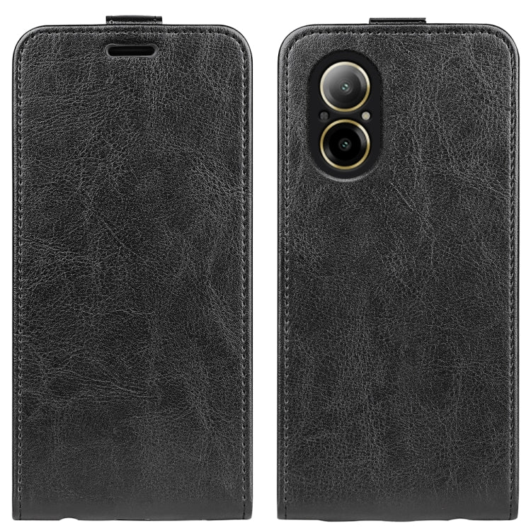 For Realme C67 4G R64 Texture Single Vertical Flip Leather Phone Case(Black) - C67 Cases by PMC TechLife | Online Shopping South Africa | PMC TechLife | Buy Now Pay Later Mobicred