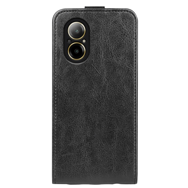 For Realme C67 4G R64 Texture Single Vertical Flip Leather Phone Case(Black) - C67 Cases by PMC Jewellery | Online Shopping South Africa | PMC Jewellery | Buy Now Pay Later Mobicred