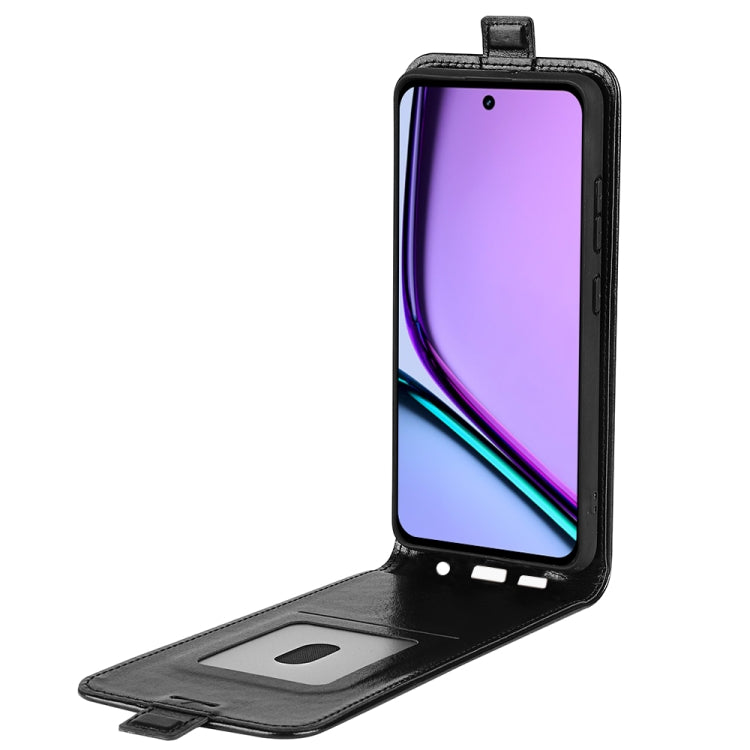 For Realme C67 4G R64 Texture Single Vertical Flip Leather Phone Case(Black) - C67 Cases by PMC TechLife | Online Shopping South Africa | PMC TechLife | Buy Now Pay Later Mobicred