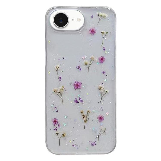 For iPhone 16e Gypsophila Flowers Pattern TPU Protective Phone Case(Purple) - iPhone 16e Cases by PMC Jewellery | Online Shopping South Africa | PMC Jewellery | Buy Now Pay Later Mobicred