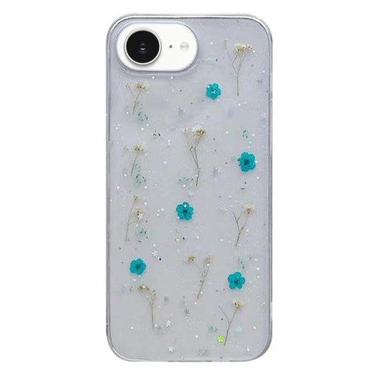 For iPhone 16e Gypsophila Flowers Pattern TPU Protective Phone Case(Green) - iPhone 16e Cases by PMC Jewellery | Online Shopping South Africa | PMC Jewellery | Buy Now Pay Later Mobicred