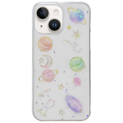 For iPhone 16 Plus Cosmic Star Glitter Epoxy TPU Phone Case(Transparent) - iPhone 16 Plus Cases by PMC Jewellery | Online Shopping South Africa | PMC Jewellery | Buy Now Pay Later Mobicred