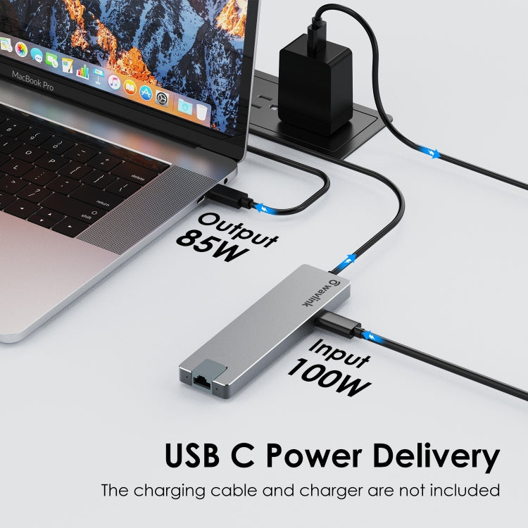 Wavlink UHP3409 For MacBook Pro/Air USB-C Windows Laptops 100W PD Mini Docking Station - USB HUB by WAVLINK | Online Shopping South Africa | PMC Jewellery | Buy Now Pay Later Mobicred