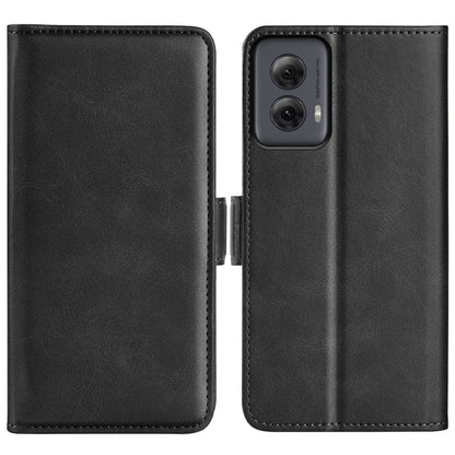 For Motorola Moto G Power 5G 2024 Dual-side Magnetic Buckle Horizontal Flip Leather Phone Case(Black) - Motorola Cases by PMC Jewellery | Online Shopping South Africa | PMC Jewellery | Buy Now Pay Later Mobicred