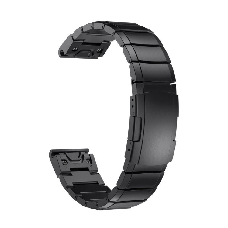 For Garmin Forerunner 965 22mm Titanium Alloy Quick Release Watch Band(Black) - Watch Bands by PMC TechLife | Online Shopping South Africa | PMC TechLife