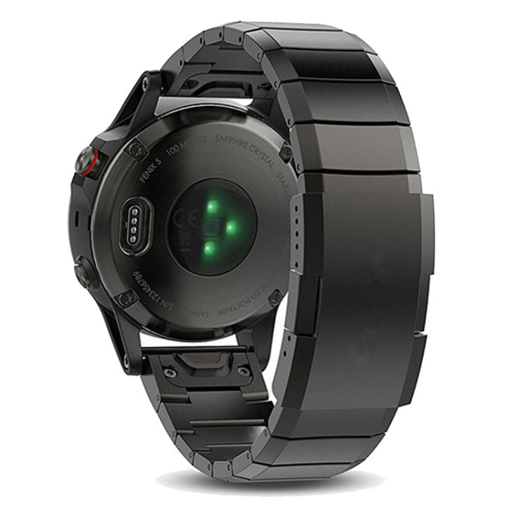 For Garmin Fenix 7 Titanium Alloy Quick Release 22mm Watch Band(Black) - Watch Bands by PMC TechLife | Online Shopping South Africa | PMC TechLife | Buy Now Pay Later Mobicred