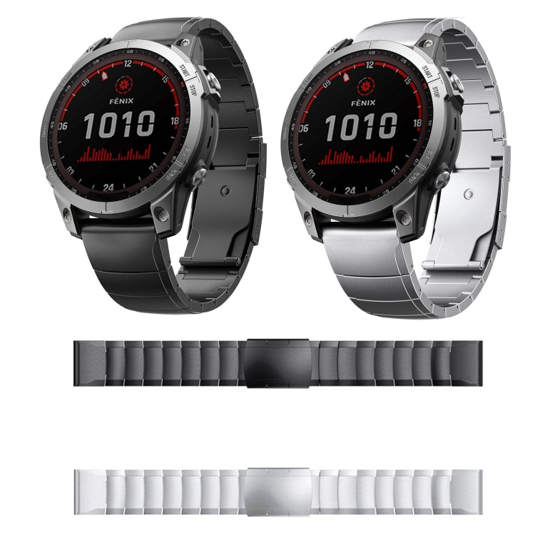 For Garmin Quatix 5 Sapphire 22mm Titanium Alloy Quick Release Watch Band(Sliver) - Watch Bands by PMC Jewellery | Online Shopping South Africa | PMC Jewellery