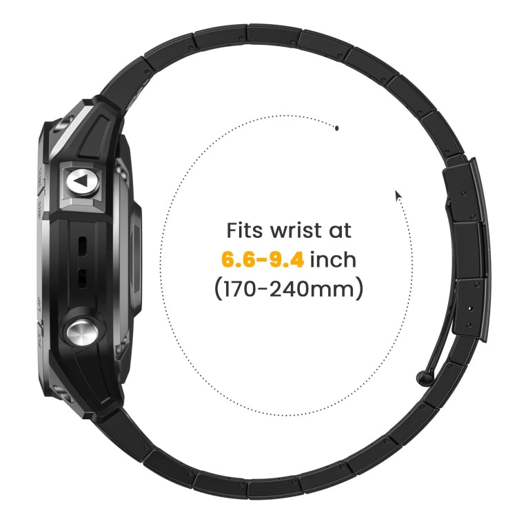 For Garmin Fenix 7 Titanium Alloy Quick Release 22mm Watch Band(Black) - Watch Bands by PMC TechLife | Online Shopping South Africa | PMC TechLife | Buy Now Pay Later Mobicred