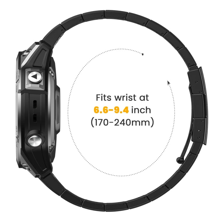 For Garmin Fenix 6 GPS 22mm Titanium Alloy Quick Release Watch Band(Black) - Watch Bands by PMC Jewellery | Online Shopping South Africa | PMC Jewellery