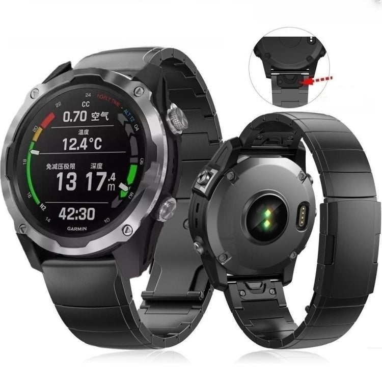 For Garmin Fenix 7X Solar 26mm Titanium Alloy Quick Release Watch Band(Sliver) - Watch Bands by PMC TechLife | Online Shopping South Africa | PMC TechLife