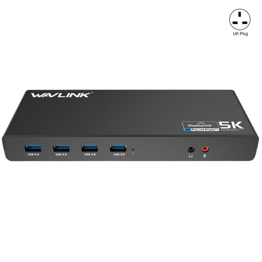 Wavlink UG69DK1 5K Type-C Dual Display USB 3.0 Video Gigabit Ethernet HDMI Docking Station, Plug:UK Plug -  by WAVLINK | Online Shopping South Africa | PMC Jewellery | Buy Now Pay Later Mobicred