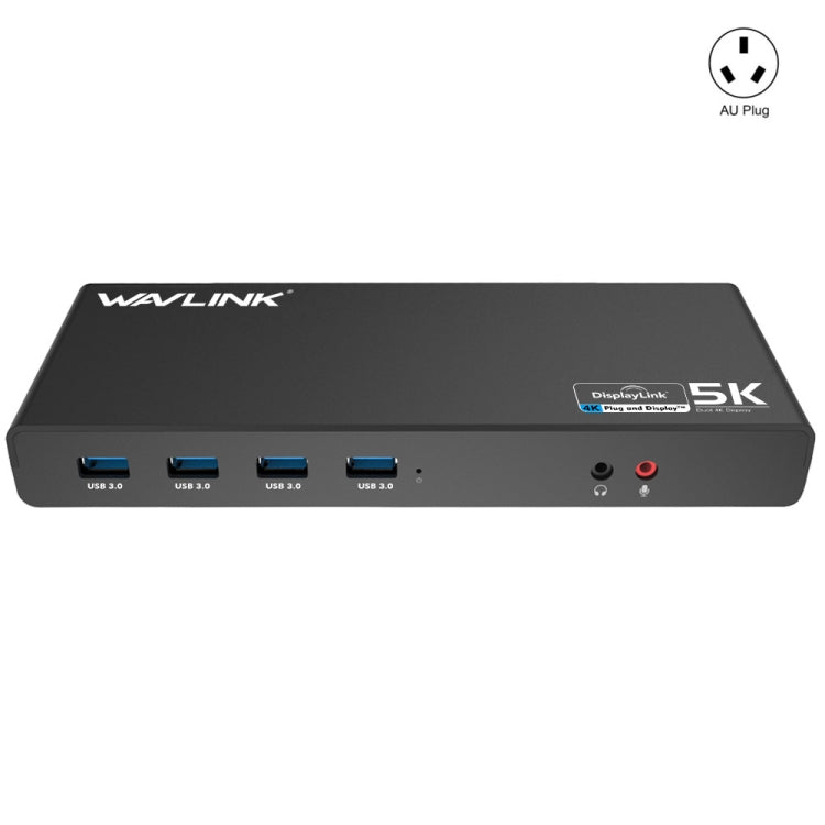 Wavlink UG69DK1 5K Type-C Dual Display USB 3.0 Video Gigabit Ethernet HDMI Docking Station, Plug:AU Plug - free shipping - PMC TechLife - Order now!