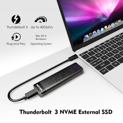 Wavlink UTE02 Thunderbolt 3 NVME M.2 Solid State Leather Metal SSD External Hard Drive Box - HDD Enclosure by WAVLINK | Online Shopping South Africa | PMC Jewellery | Buy Now Pay Later Mobicred