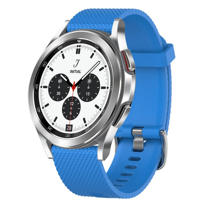 For Samsung  Galaxy Watch 4 Classic 42mm 20mm Diamond Textured Silicone Watch Band(Sky Blue) - Watch Bands by PMC Jewellery | Online Shopping South Africa | PMC Jewellery