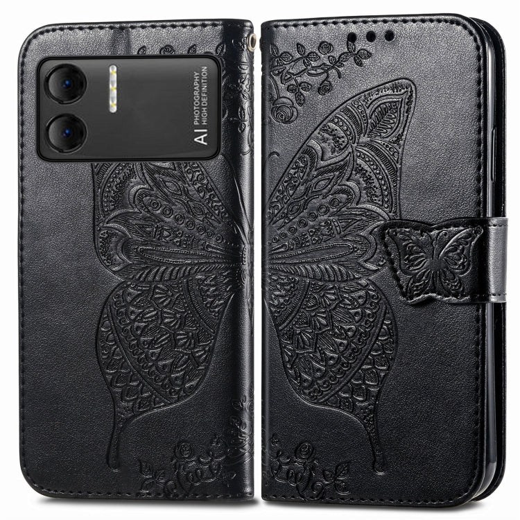 For DOOGEE X98 Pro / X98 Butterfly Love Flower Embossed Leather Phone Case(Black) - Doogee Cases by PMC Jewellery | Online Shopping South Africa | PMC Jewellery | Buy Now Pay Later Mobicred