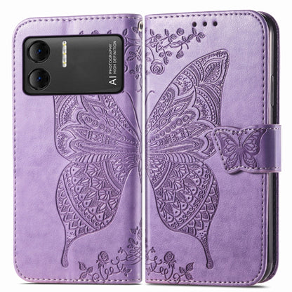 For DOOGEE X98 Pro / X98 Butterfly Love Flower Embossed Leather Phone Case(Purple) - Doogee Cases by PMC Jewellery | Online Shopping South Africa | PMC Jewellery | Buy Now Pay Later Mobicred