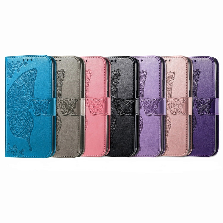 For DOOGEE X98 Pro / X98 Butterfly Love Flower Embossed Leather Phone Case(Blue) - Doogee Cases by PMC Jewellery | Online Shopping South Africa | PMC Jewellery | Buy Now Pay Later Mobicred
