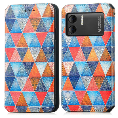 For DOOGEE X98 Pro / X98 CaseNeo Colorful Magnetic Leather Phone Case(Rhombus Mandala) - Doogee Cases by PMC Jewellery | Online Shopping South Africa | PMC Jewellery | Buy Now Pay Later Mobicred