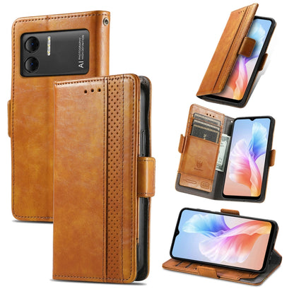 For DOOGEE X98 Pro / X98 CaseNeo Splicing Dual Magnetic Buckle Leather Phone Case(Khaki) - Doogee Cases by PMC Jewellery | Online Shopping South Africa | PMC Jewellery | Buy Now Pay Later Mobicred