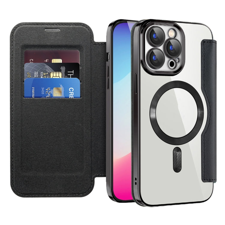 For iPhone 16 Plus Shield MagSafe RFID Anti-theft Leather Phone Case(Purple) - iPhone 16 Plus Cases by PMC Jewellery | Online Shopping South Africa | PMC Jewellery | Buy Now Pay Later Mobicred
