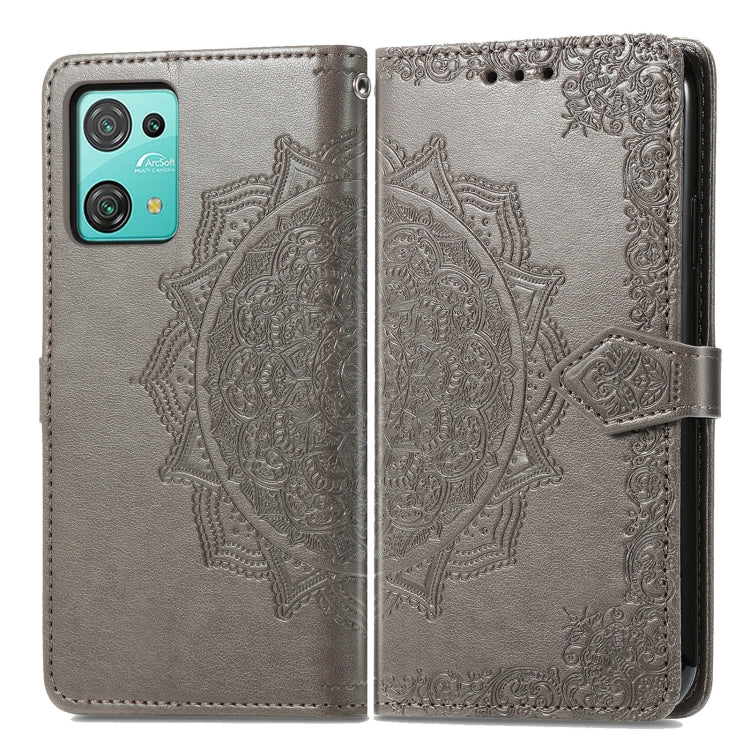 For Blackview C30 Pro Mandala Flower Embossed Leather Phone Case(Gray) - More Brand by PMC Jewellery | Online Shopping South Africa | PMC Jewellery