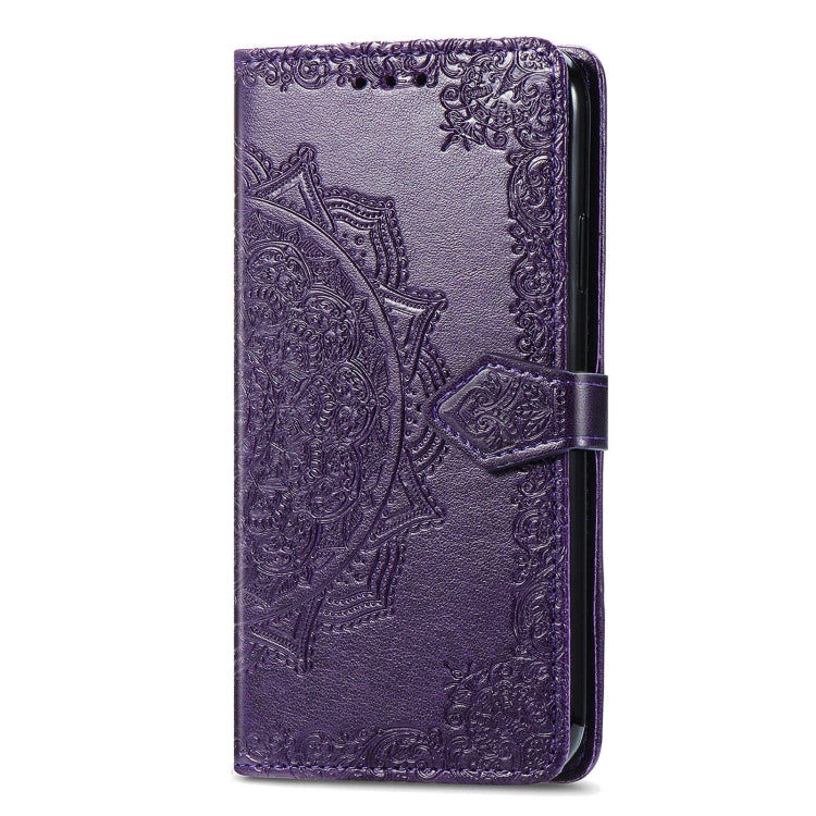 For Blackview A96 Mandala Flower Embossed Leather Phone Case(Purple) - More Brand by PMC Jewellery | Online Shopping South Africa | PMC Jewellery