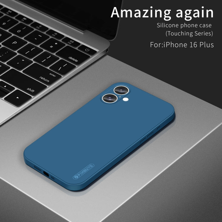 For iPhone 16 Plus PINWUYO Sense Series Liquid Silicone TPU Phone Case(Blue) - free shipping - PMC Jewellery - Order now!