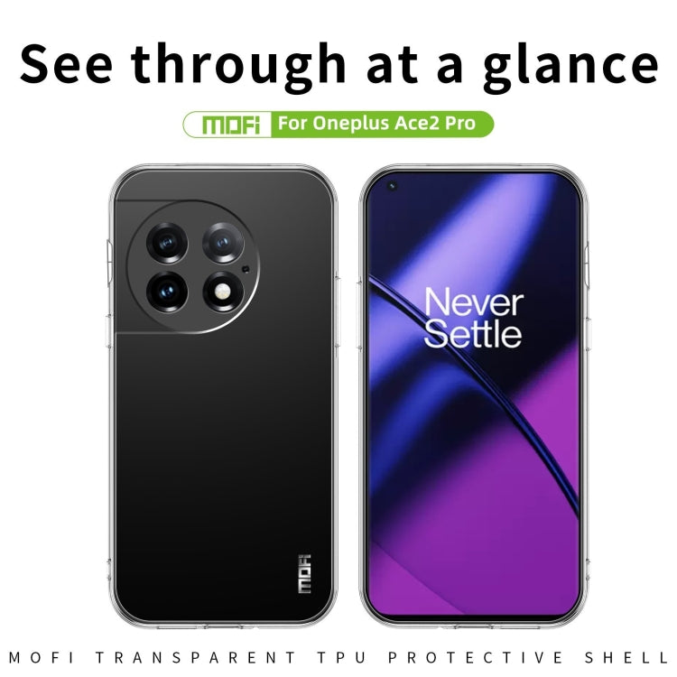 For OnePlus Ace 2 Pro MOFI Ming Series Transparent Ultra-thin TPU Phone Case(Transparent) - OnePlus Cases by MOFI | Online Shopping South Africa | PMC TechLife