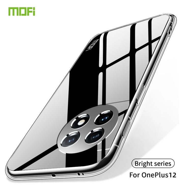 For OnePlus 12 MOFI Ming Series Transparent Ultra-thin TPU Phone Case(Transparent) - OnePlus Cases by MOFI | Online Shopping South Africa | PMC TechLife