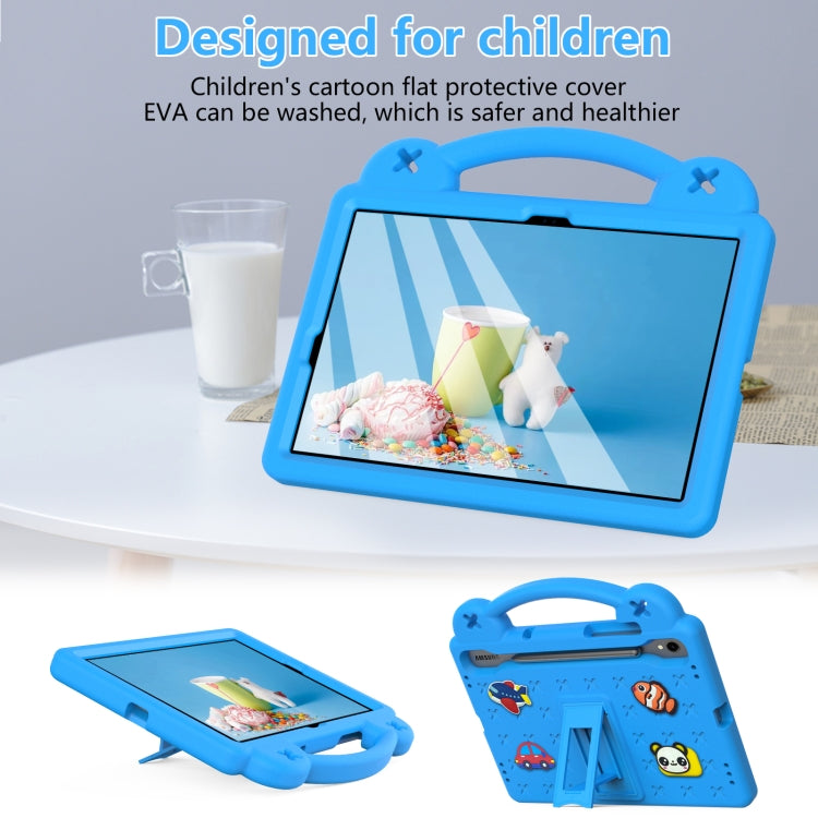 For Samsung Galaxy Tab S9 FE / X510N Handle Kickstand Children EVA Shockproof Tablet Case(Sky Blue) - Galaxy Tab S9 FE by PMC Jewellery | Online Shopping South Africa | PMC Jewellery