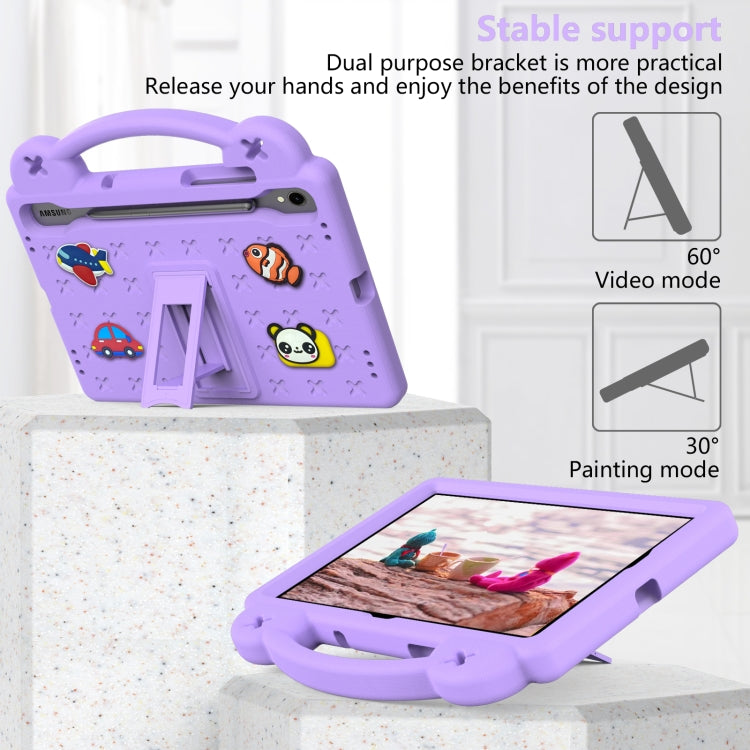 For Samsung Galaxy Tab S9 FE / X510N Handle Kickstand Children EVA Shockproof Tablet Case(Light Purple) - Galaxy Tab S9 FE by PMC Jewellery | Online Shopping South Africa | PMC Jewellery