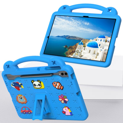 For Samsung Galaxy Tab S9 FE+ 12.4 X610N Handle Kickstand Children EVA Shockproof Tablet Case(Sky Blue) - Galaxy Tab S9 FE+ by PMC Jewellery | Online Shopping South Africa | PMC Jewellery | Buy Now Pay Later Mobicred