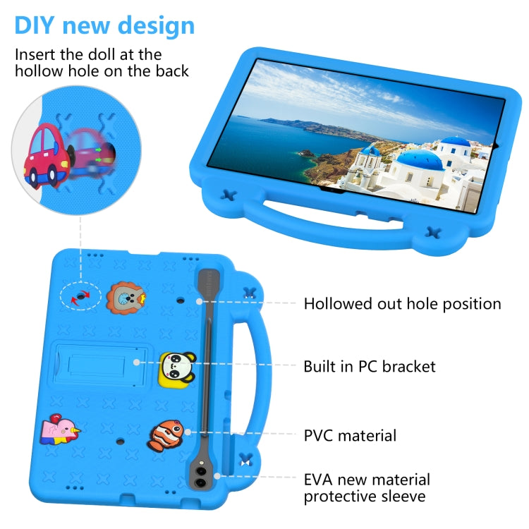 For Samsung Galaxy Tab S9 FE+ 12.4 X610N Handle Kickstand Children EVA Shockproof Tablet Case(Sky Blue) - Galaxy Tab S9 FE+ by PMC Jewellery | Online Shopping South Africa | PMC Jewellery | Buy Now Pay Later Mobicred